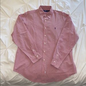 Men’s Ralph Lauren seersucker button down shirt